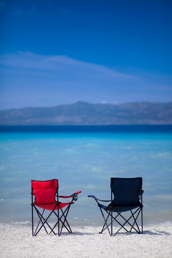 beach, nature, chairs, vacation, resort, summer, leisure